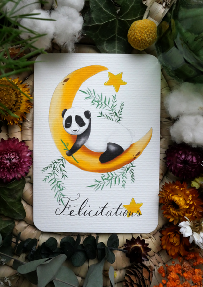 Carte Panda "Félicitations" IMPARFAIT